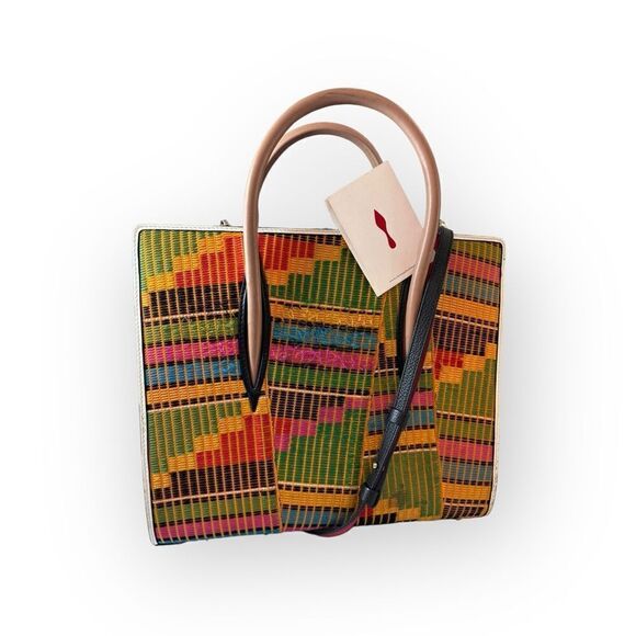 Christian Louboutin Paloma Africube Leather Textile Tote - Picture 2 of 16